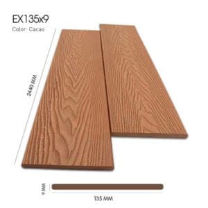Gỗ Nhựa Exwood 3D EX135x9-Cacao 2 go nhua ngoai troi 3D EXWood EX135 Cacao 1