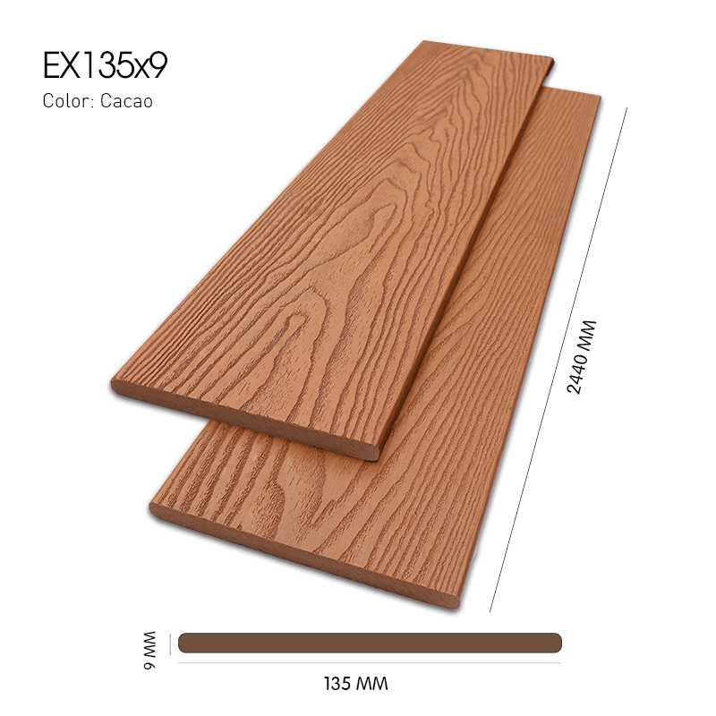 Gỗ Nhựa Ngoài Trời Exwood 3D EX135 Cacao go nhua ngoai troi 3D EXWood EX135 Cacao 2