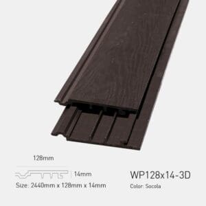Gỗ Nhựa Awood WP 128x14-3D-Socola