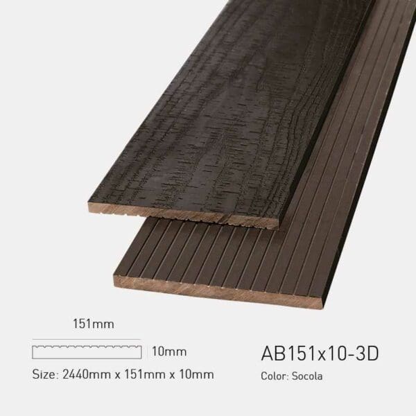Gỗ Nhựa Awood AB 151x10-3D-Socola