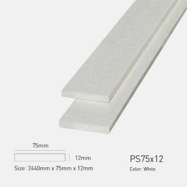 Gỗ Nhựa UltrAwood PS 75x12-White