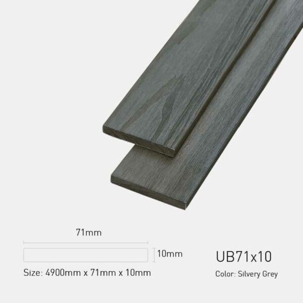 Gỗ Nhựa UltrAwood UB 71x10-Silvery Grey