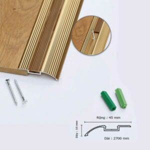 Nẹp Nhôm Cao Thấp Màu Gold RGA1G