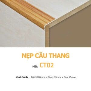 Nẹp Nhôm Cầu Thang Màu Vàng CT02