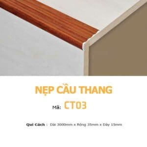 Nẹp Nhôm Cầu Thang Màu Đỏ CT03