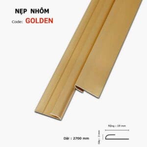 Nẹp Nhôm Kết Thúc Sàn Nhựa 3mm PC Golden