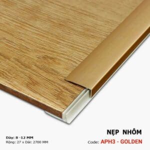 Nẹp Nhôm Kết Thúc Sàn Gỗ 8-12mm APH3 Golden