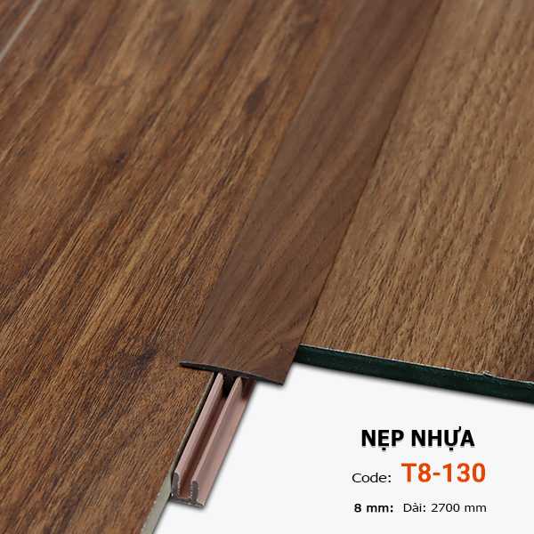 Nẹp Nhựa Nối Sàn Gỗ 8mm T8-130 nep nhua noi san go T8 130