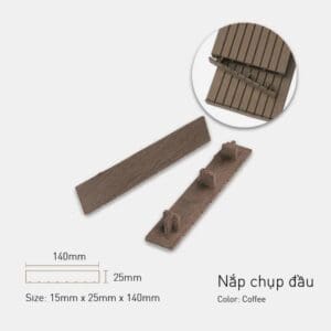 Phụ Kiện Nắp Chụp Đầu Sàn HD Màu Coffee