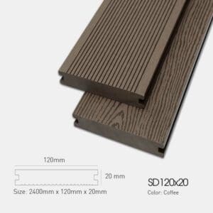 Sàn Gỗ Ngoài Trời Awood SD 120x20-Coffee