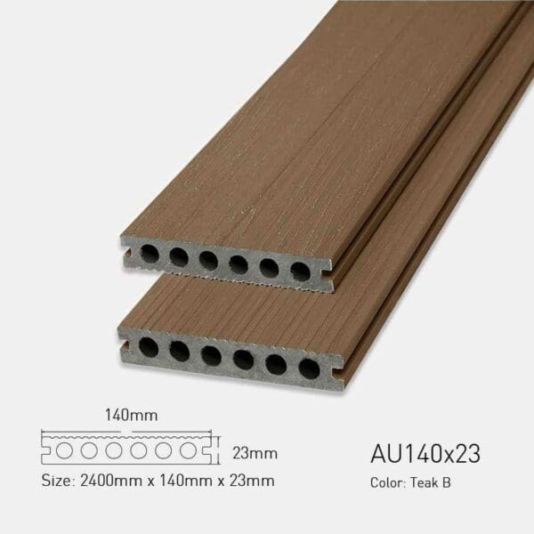 Sàn Gỗ Ngoài Trời Ultra Awood AU 140x23-Teak B