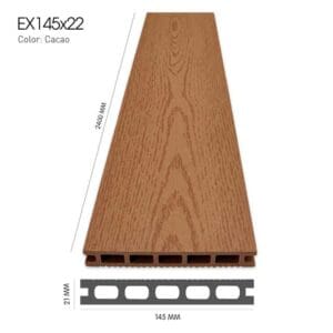 Sàn Gỗ Ngoài Trời Exwood EX145x22-Cacao 2 san go nhua ngoai troi EXwood EX145x22 cacao 2