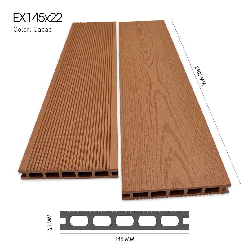 Sàn gỗ ngoài trời Exwood EX145x22 Cacao san go nhua ngoai troi EXwood EX145x22 cacao 4