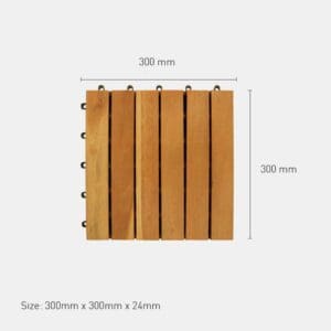 Vỉ Gỗ Tự Nhiên Tràm Bông Vàng 6 Nan Màu Vàng